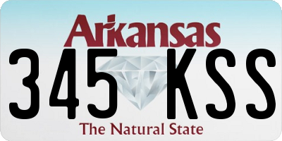 AR license plate 345KSS
