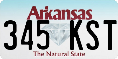 AR license plate 345KST