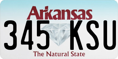 AR license plate 345KSU