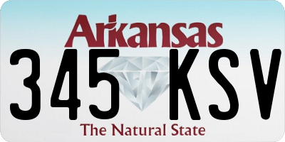AR license plate 345KSV