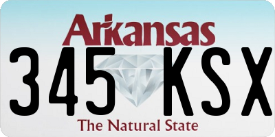 AR license plate 345KSX