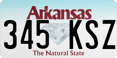 AR license plate 345KSZ