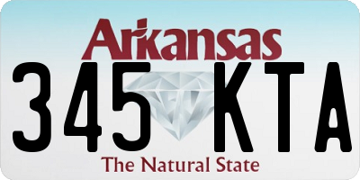 AR license plate 345KTA