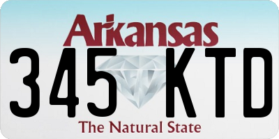 AR license plate 345KTD