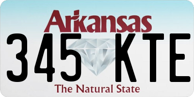 AR license plate 345KTE