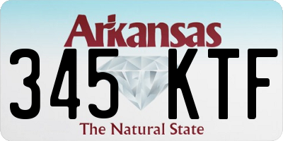 AR license plate 345KTF