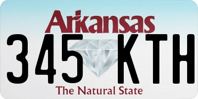AR license plate 345KTH