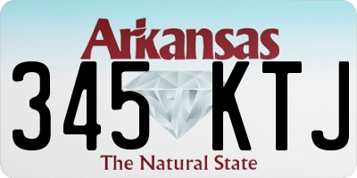 AR license plate 345KTJ