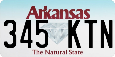 AR license plate 345KTN