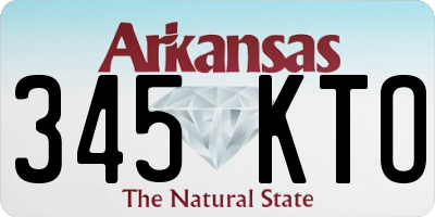 AR license plate 345KTO