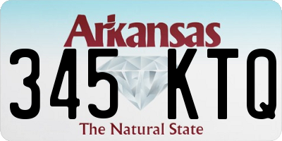 AR license plate 345KTQ