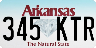 AR license plate 345KTR
