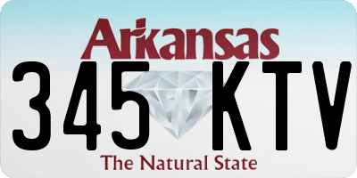 AR license plate 345KTV