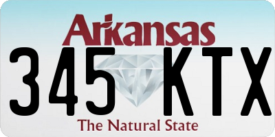 AR license plate 345KTX