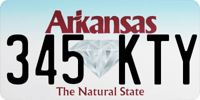 AR license plate 345KTY