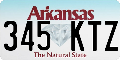 AR license plate 345KTZ