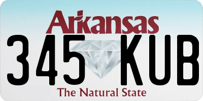 AR license plate 345KUB