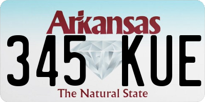 AR license plate 345KUE