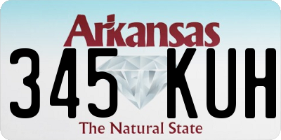 AR license plate 345KUH