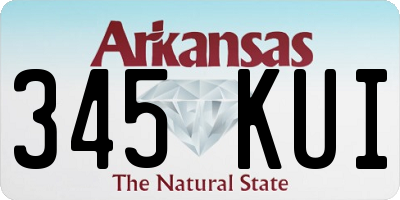 AR license plate 345KUI