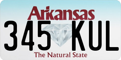 AR license plate 345KUL