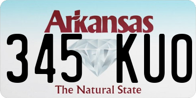 AR license plate 345KUO