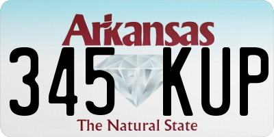 AR license plate 345KUP