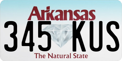 AR license plate 345KUS