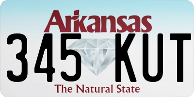 AR license plate 345KUT