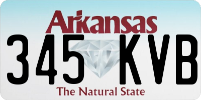 AR license plate 345KVB