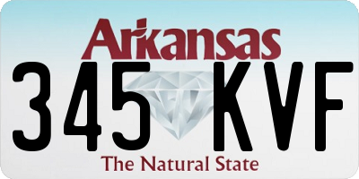 AR license plate 345KVF