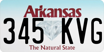 AR license plate 345KVG