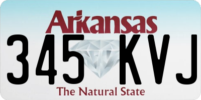 AR license plate 345KVJ