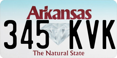 AR license plate 345KVK