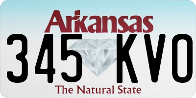 AR license plate 345KVO