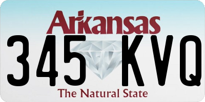 AR license plate 345KVQ