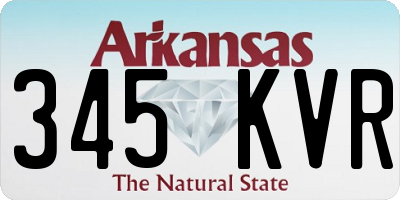 AR license plate 345KVR