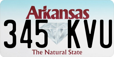 AR license plate 345KVU