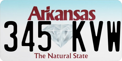 AR license plate 345KVW