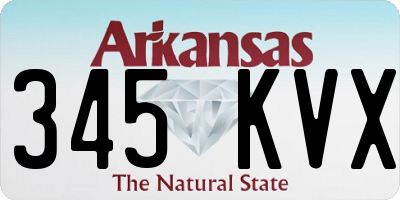 AR license plate 345KVX