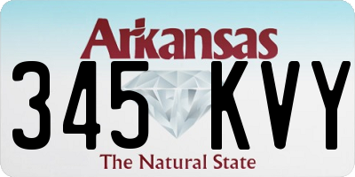 AR license plate 345KVY