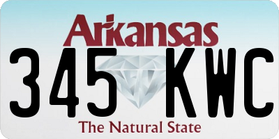 AR license plate 345KWC