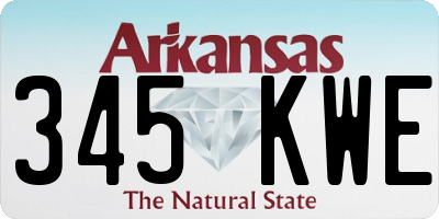 AR license plate 345KWE