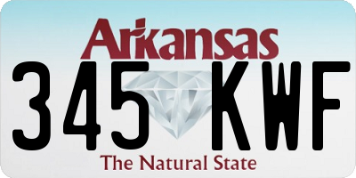 AR license plate 345KWF