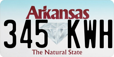 AR license plate 345KWH