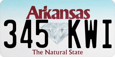 AR license plate 345KWI