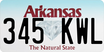 AR license plate 345KWL