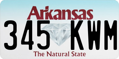 AR license plate 345KWM