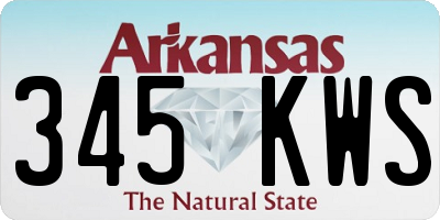 AR license plate 345KWS