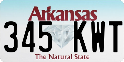 AR license plate 345KWT